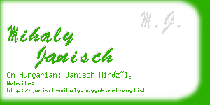 mihaly janisch business card